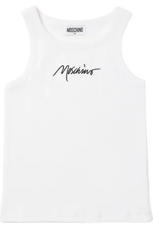 Moschino Camiseta De Mezcla De Algodón Con Logo