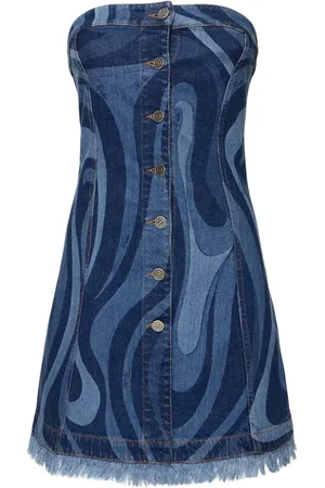 Puccini Vestido Corto De Denim Stretch