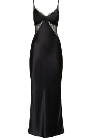 FLEUR DU MAL Vestido Lencero De Seda Y Encaje
