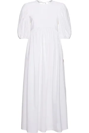 Cecilie Bahnsen Vestido Midi De Algodón