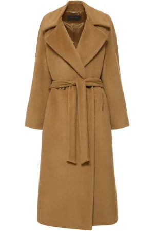 Alberta Ferretti Abrigo Largo De Lana Y Alpaca