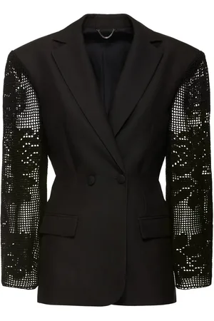 MAGDA BUTRYM Blazer De Seda Con Mangas De Encaje