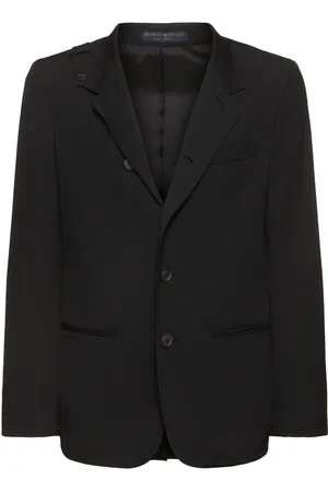 YOHJI YAMAMOTO Blazer De Gabardina De Lana