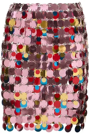 Paco rabanne Falda Mini De Malla Con Lentejuelas