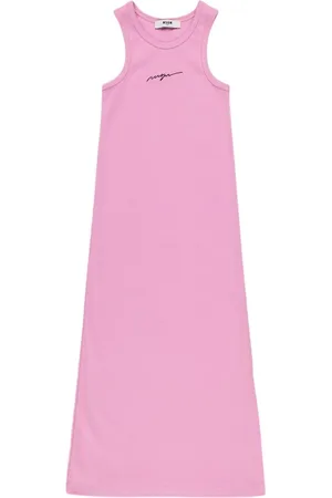 Msgm Vestido De Algodón Interlock