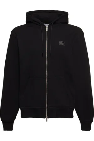 Burberry Sudadera De Algodón Con Capucha Y Cremallera