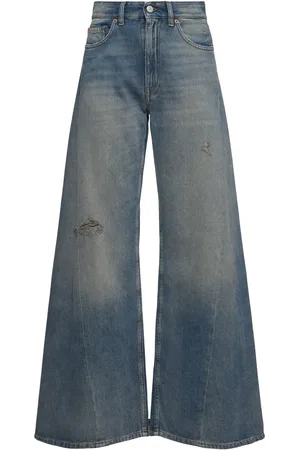 Maison Margiela Jeans Anchos Con Talle Alto