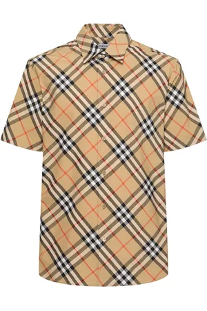 Burberry Camisa De Algodón A Cuadros