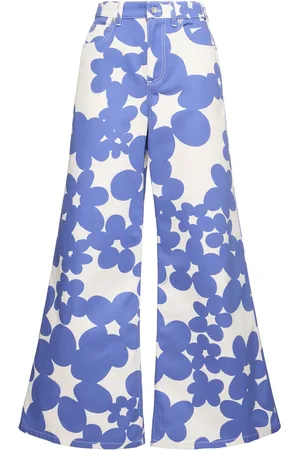 Marni Jeans Anchos De Gabardina