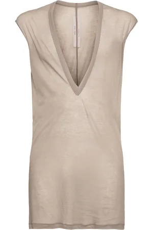 Rick Owens Camiseta De Algodón Con Cuello En V