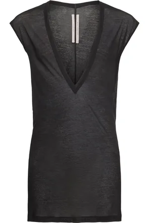 Rick Owens Camiseta De Algodón Con Cuello En V