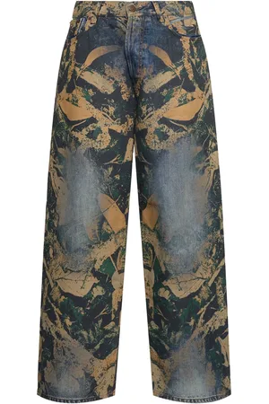 Acne Studios Jeans De Algodón Estampados