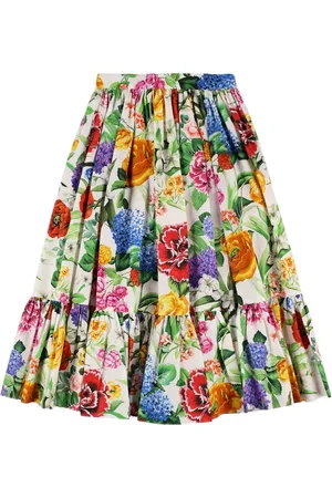 Dolce & Gabbana Falda Maxi De Algodón Estampado