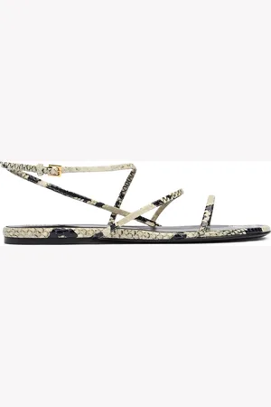 Khaite Sandalias De Piel Estampada
