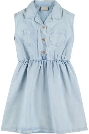The Campamento Vestido De Denim De Algodón