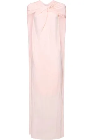 Jil Sander Vestido Largo De Crepé
