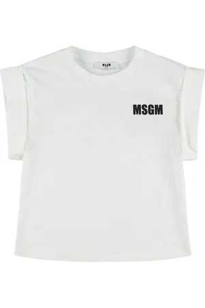 Msgm Camiseta De Jersey De Algodón Con Logo