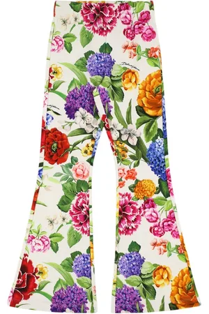 Dolce & Gabbana Leggings Acampanados De Algodón Estampado