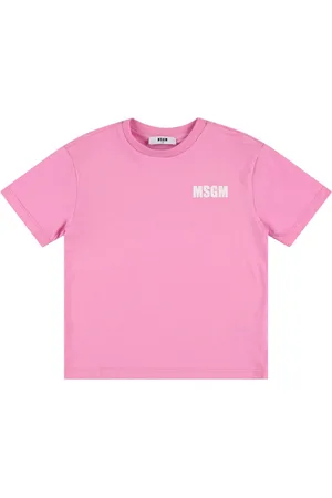 Msgm Camiseta De Jersey De Algodón Estampada