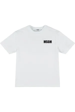 Msgm Camiseta De Jersey De Algodón Estampada