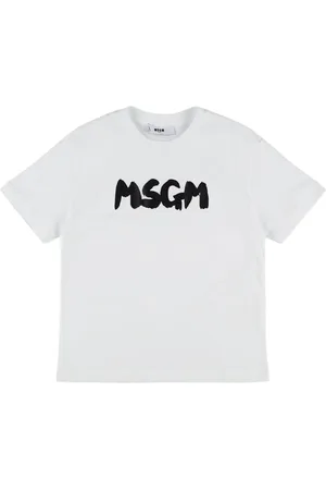 Msgm Camiseta De Jersey De Algodón Estampada