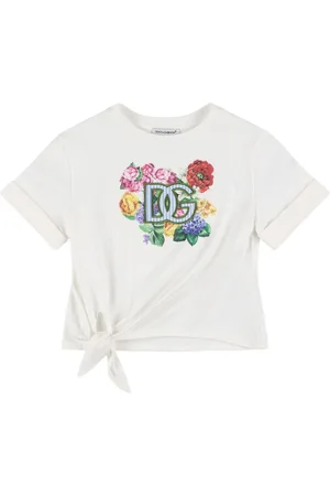 Dolce & Gabbana Camiseta De Algodón Con Lazo