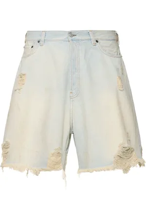 Acne Studios Shorts De Denim Desgastados