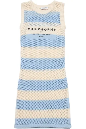 Philosophy Vestido De Macramé De Algodón A Rayas