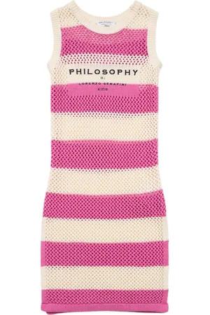 Philosophy Vestido De Macramé De Algodón A Rayas