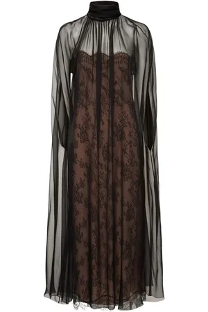 VALENTINO Vestido Midi De Chifón De Seda