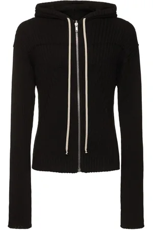 Rick Owens Sudadera De Algodón Con Capucha Y Cremallera