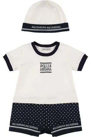 Dolce & Gabbana Pelele Y Gorrito De Algodón Estampado