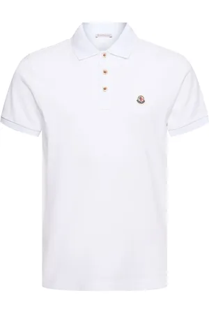 Moncler Polo De Algodón Con Parche