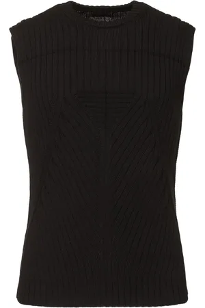 Rick Owens Chaleco De Algodón Acanalado De Punto