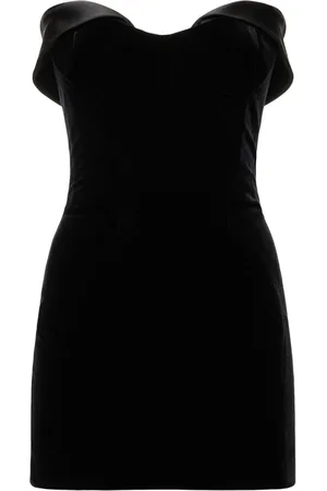 MUGLER Vestido Corto De Terciopelo Stretch
