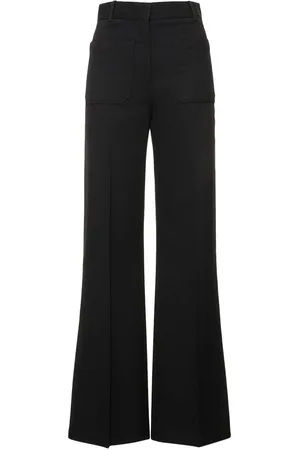 Victoria Beckham Pantalones Acampanados De Lana