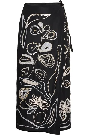 FORTE FORTE Sarong De Tafetán Bordado