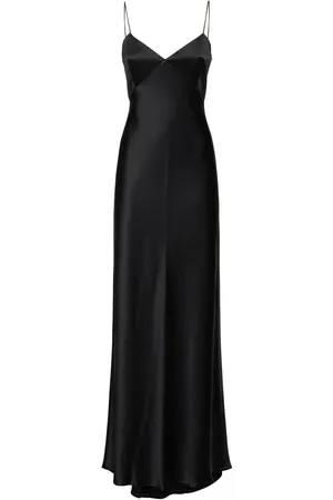 Max Mara Vestido Largo De Satén Seda