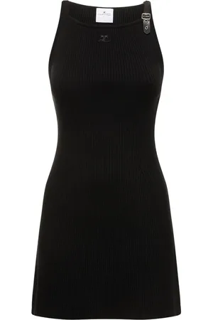 Courrèges Vestido Corto De Punto De Viscosa Acanalada