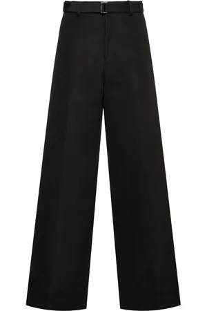 SACAI Pantalones Anchos De Algodón Y Seda