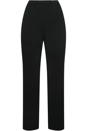 Issey Miyake Pantalones Rectos Plisados