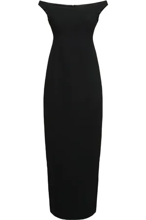 Totême Vestido Largo De Crepé Con Hombros Descubiertos