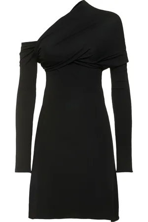 Courrèges Vestido Corto De Jersey Con Crepé