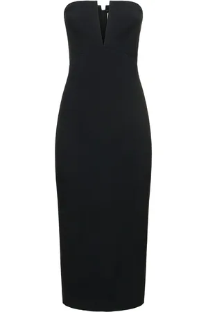 Roland Mouret Vestido Midi Se Lana Y Seda Sin Tirantes