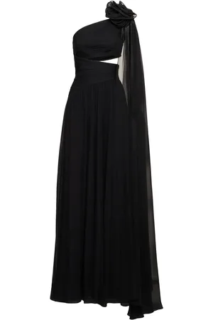Elie saab Vestido Largo De Chifón De Seda