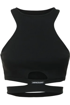ANDREADAMO Top Corto De Algodón Jersey Acanalado