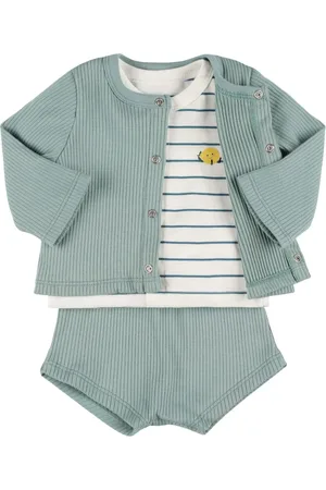 Petit Bateau Camiseta, Cárdigan Y Pantalones De Algodón Jersey