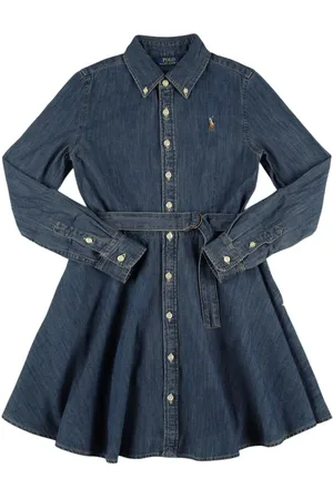Ralph Lauren Vestido De Denim De Algodón