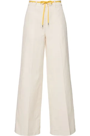 Aspesi Pantalones Anchos De Gabardina De Algodón