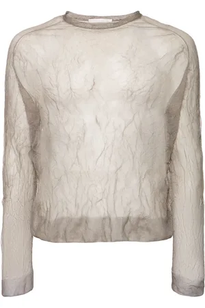 OUR LEGACY Top De Punto De Seda Con Cuello Redondo